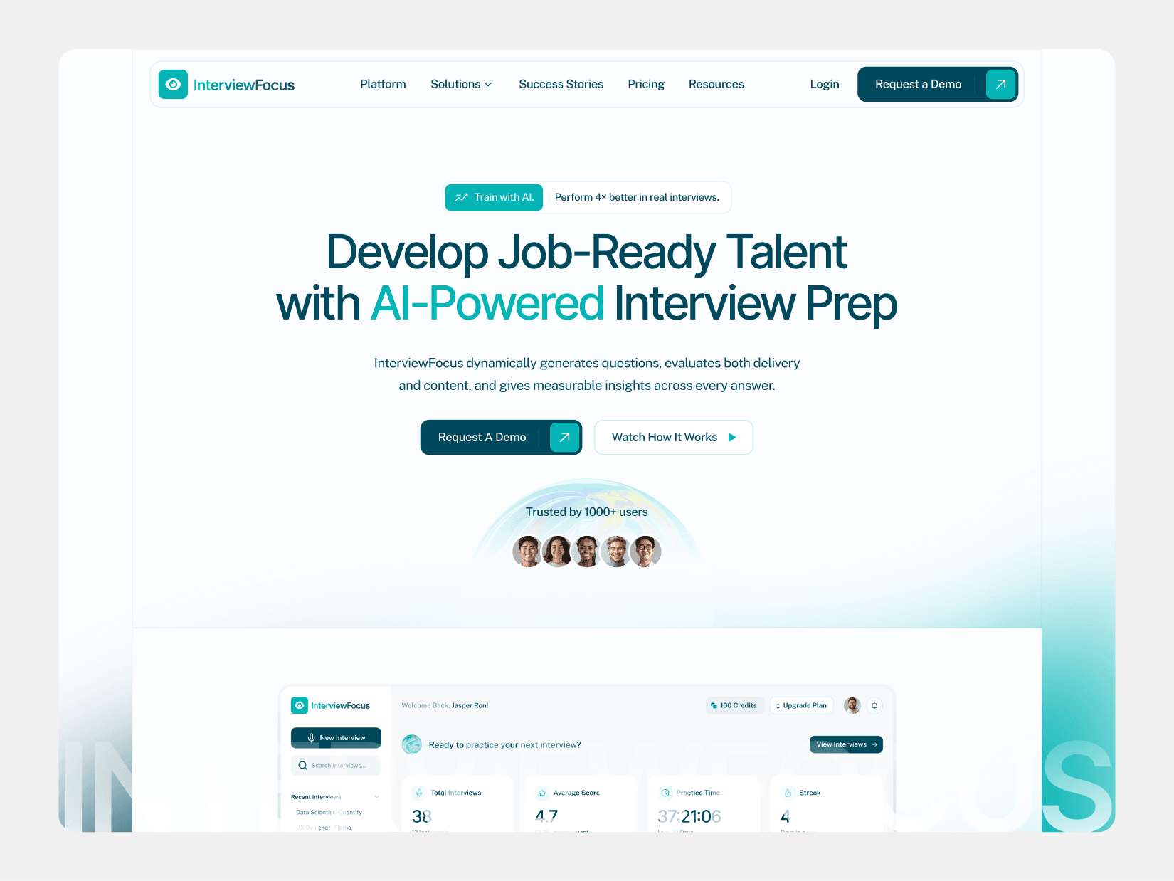 InterviewFocus - AI powered interview preparation platform